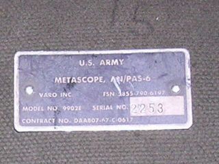 AN/PAS - 6 Metascope Infrared Night Vision Viewer 3