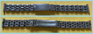 40s Vintage Wab 17mm Steel Watch Band Bracelet Rolex Athlete Royal Bubbleback