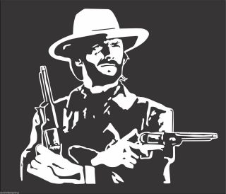 Clint Eastwood Die Cut Decal Sticker 11.  5 " Wx10.  1 " T - White - Other Colors Available