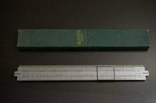 Vintage Reiss Aluminum Slide Rule German Engineering Calculator