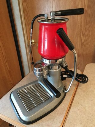 Red La Peppina Vintage Lever Espresso Machine