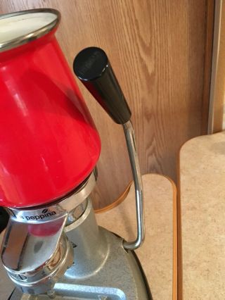 RED LA PEPPINA Vintage Lever Espresso Machine 2