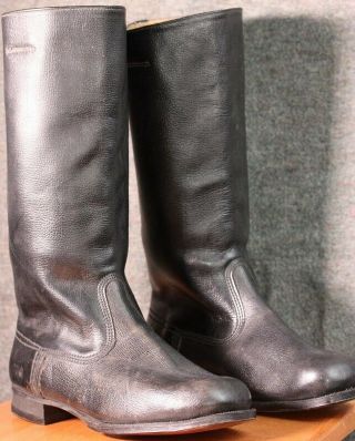 1965 - Era East German Ddr Nva Officer’s Leather Soled Field Boots