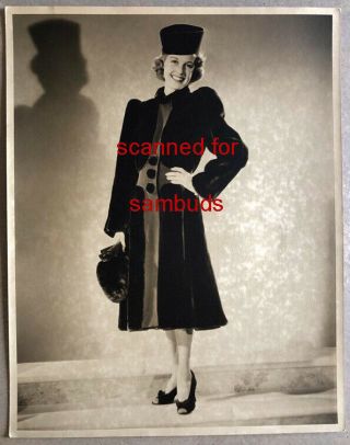 Anita Louise - Photograph - 11x14 - Vintage - Hollywood - Fashion - Fur