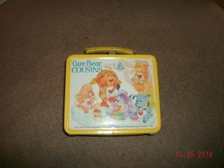 1985 Aladdin American Greetings Corp.  Care Bears Cousins Metal Lunch Box