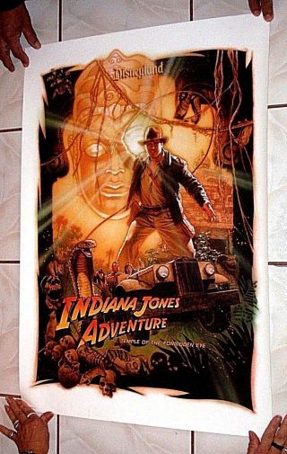 Drew Struzan 1995 Disneyland Indiana Jones Adventure Attraction Poster