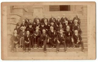 Oh Ohio Sidney Civil War Gar G.  A.  R.  Men Man Peg Leg Shelby County Cabinet Photo