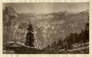 George Fiske Albumen Photograph Half Dome & Yosemite Valley,  California,  1880s