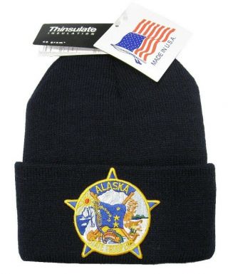 Thinsulate Knit Hat With Alaska State Patch