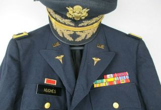1966 Us Army Dress Blue Uniform Jacket Cap General Frederick J Hughes Eisenhower