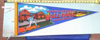 Vintage National Baseball Hall Of Fame Pennant,  Cooperstown Ny.  - 30 " Long {cl24}