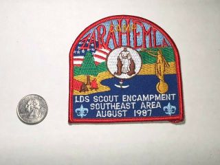 Boy Scouts Of America Bsa Camp Zarahemla Lds Scout Encampment 1987 Patch