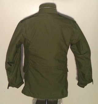 Vietnam Era US Army M - 65 Field Jacket w/ Hood Olive Green Men ' s Small Regular 2