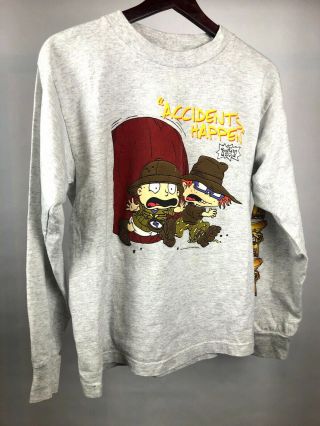 Vtg 90s Rugrats Movie Long Sleeve Shirt Tommy Chuckie Accidents Happen Kids Xl