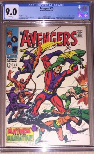 Avengers 55 Cgc 9.  0 Ow - W Pages First Ultron Appearance Comic - Ss Neal Adams