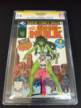 Savage She - Hulk 1 Cgc 7.  0 Signed Stan Lee - First Appearance