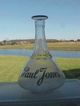 Enameled Back Bar Bottle: Paul Jones Whiskey Bottle