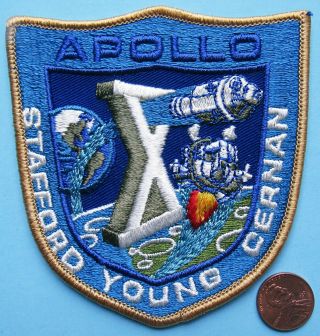 Nasa Patch Vtg Apollo 10 X - Lion Brothers - Cernan Young Stafford - 4
