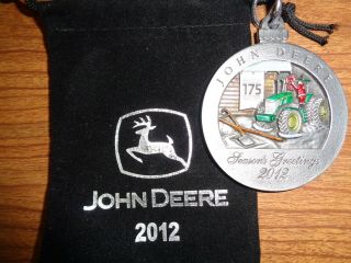 John Deere Limited Edition 2012 Pewter Christmas Ornament,  17th In Series