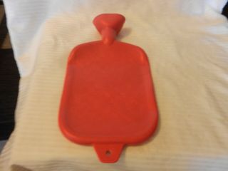 Vintage Pink Rubber Hot Water Bottle With White Screw Top,  Unbranded