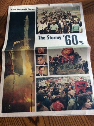 Vintage Rare Newspaper The Detroit News December 28th 1969 The Stormy 