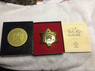 Wells Fargo Agent Commemorative Star Souvenir Badge 1977