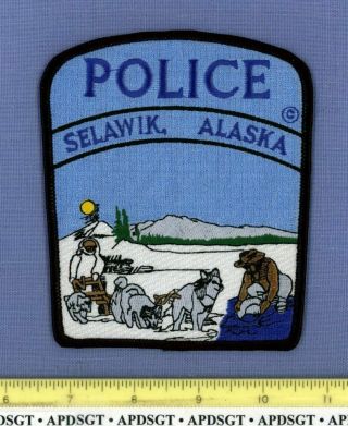 Selawik Alaska Police Patch Iditarod Husky Dog Sled Team K - 9 Gold Miner Panning