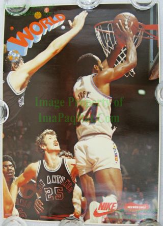 Nitf Vintage Nike Basketball Poster ☆ World B ☆ Second Soul Clippers Spurs