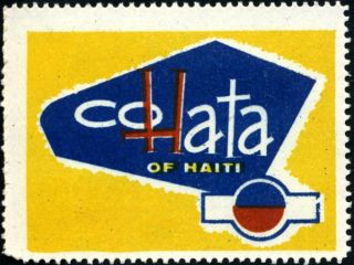 Cohata Airline Of Haiti - Seldom Seen Old Advertising Poster Stamp,  C.  1960