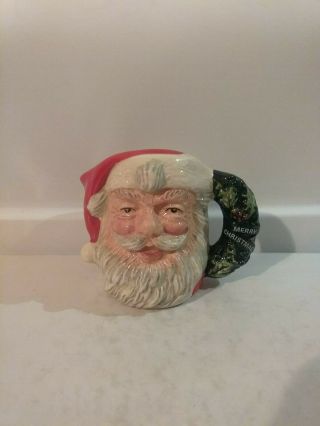 Royal Doulton Char.  Jug: Santa Claus - Wreath D6900 Mini 2.  5 " 1991 1991 Ltd 5,  000