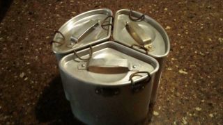 Vintage Chambers Stove Thermowell Wear Ever Aluminum Trio Pot Set -