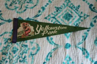 Vintage 1960s - 70s Yellowstone Park Pennant