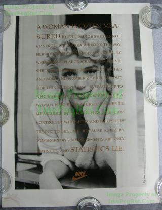 Nitf ☆ Vintage ☆ ☆ Nike Poster ☆ Marilyn Monroe ☆ 
