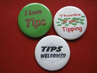 Cool Thank You For Tipping Pinback Tipping Is The Other Half Of My Wage