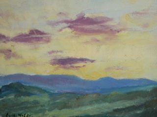 Vintage German Expressionist Landscape Oil Painting Signed Emil Nolde