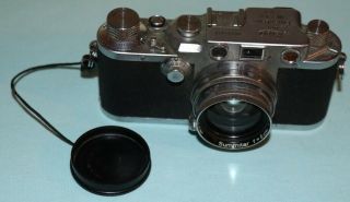 Vintage Leica D.  R.  P.  Ernst Leitz Wetzlar 35 MM Camera w Summitar lens 501970 3