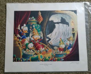 Signed Carl Barks " In The Cave Of Ali Baba " 103/595 Ar Publishing