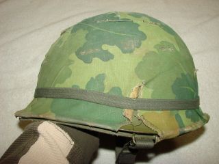 Vietnam Era US M1C Paratrooper Helmet - Complete 2
