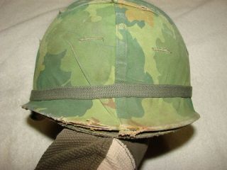 Vietnam Era US M1C Paratrooper Helmet - Complete 3