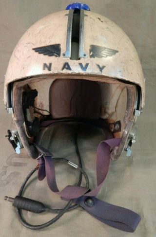 Vietnam War,  U.  S.  Navy,  Jet Pilot Helmet,  With Tinted Visor,  U.  S.  Navy,  Named