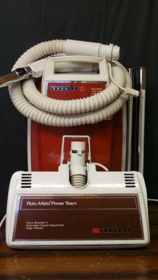 Vintage Eureka 1750 Roto Matic Canister Vacuum Cleaner W Power Team Power Head