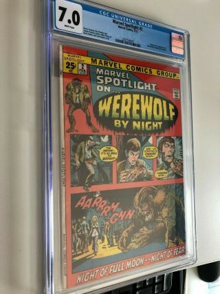 1st Werewolf By Night In Marvel Spotlight 2 Cgc 7.  0