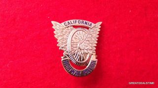 Ca,  California State Police Gold Badge,  Highway Patrol Motorcycle Wings Mini Pin