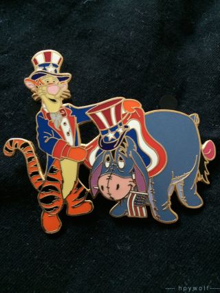 Disney Patriotic Tigger & Eeyore Presidential Election Le 100 Pin