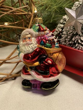 Christopher Radko Santa With Sack Full Of Presents