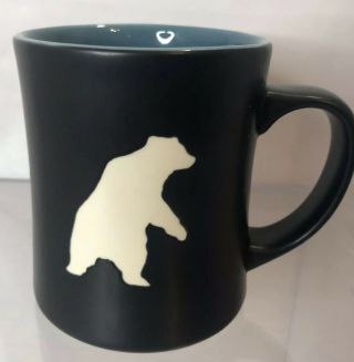 2012 Starbucks Mug Yukon Polar Bear Coffee Cup Matte Blue 16oz