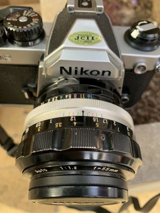 Nikon FM2 Vintage camera with Nikkor Nikon Auto 55mm Lens 2