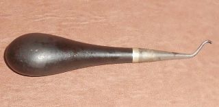 C1875 Antique Dental Tool With Ebony Handle - Dentist Excavator