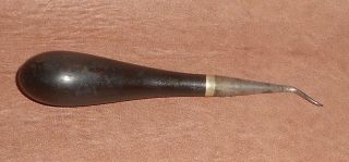 c1875 Antique Dental Tool with Ebony Handle - Dentist Excavator 2