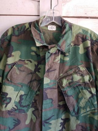 Vintage Vietnam War 69 ERDL Camo Shirt Coat Slant Pockets SM Reg poplin class 2 2